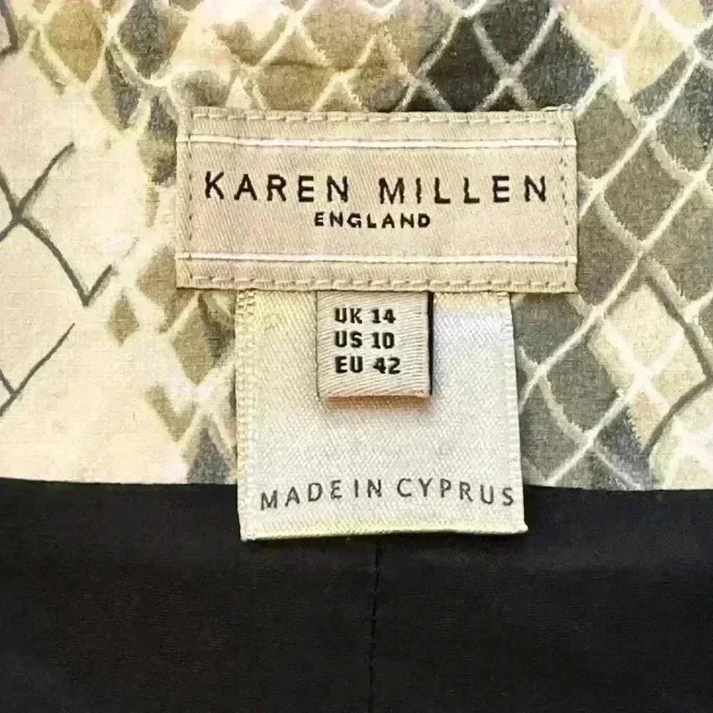 Karen Millen Snake Print Knee Length Straight Pencil Skirt Size 10